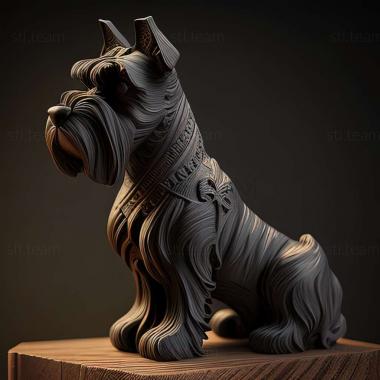 3D model Zwergschnauzer dog (STL)